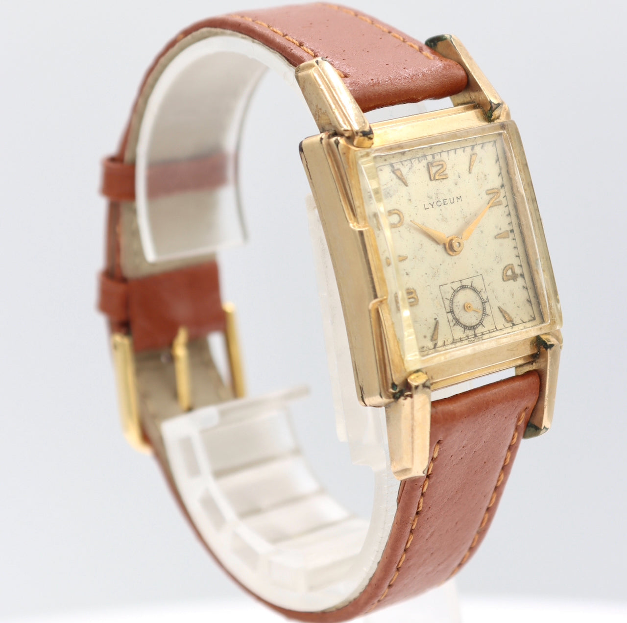 Vintage 24mm Lyceum 264086 Men's Mechanical Wristwatch 86 A Swiss 10k GF