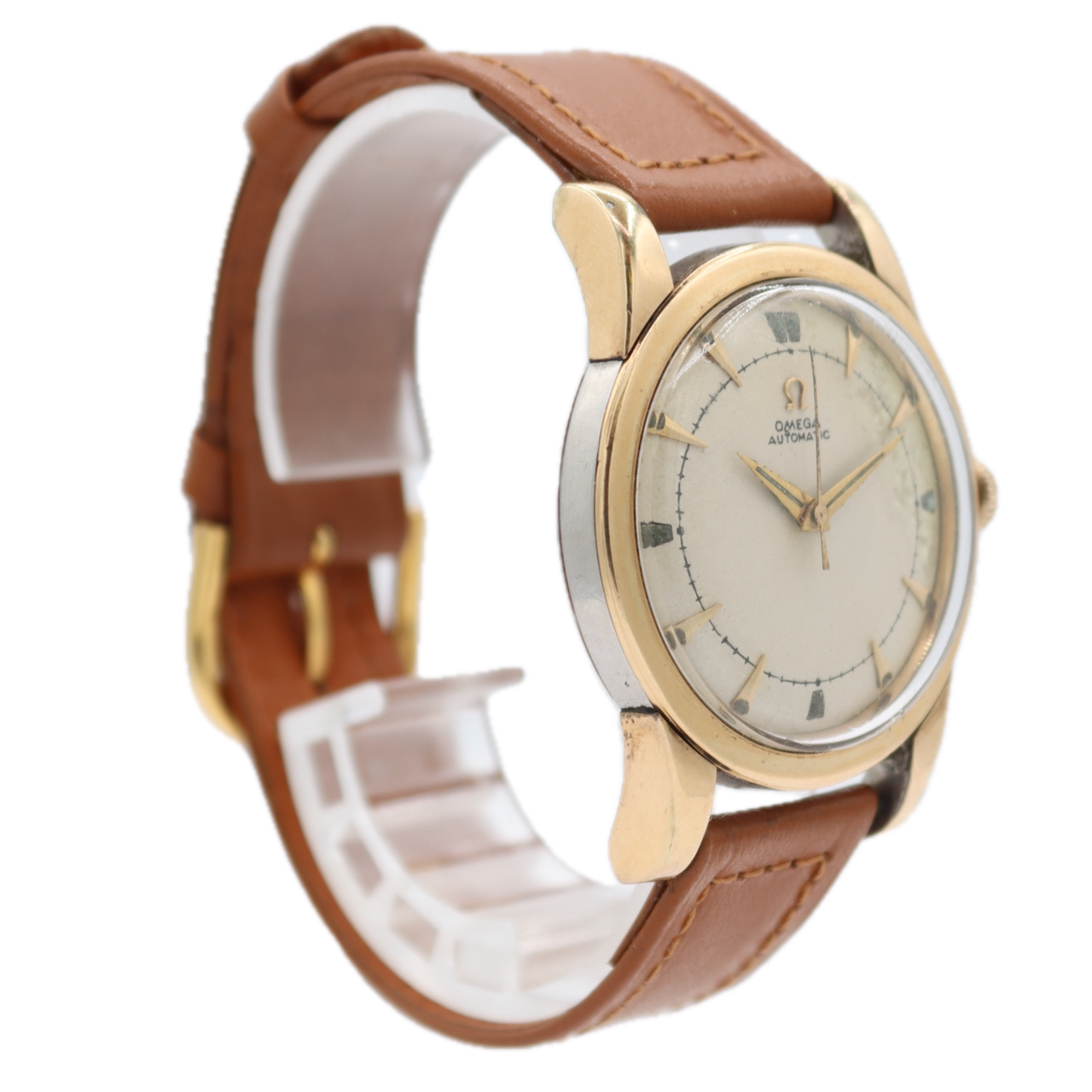 Vintage 1950 Omega 2577-10 Bumper Men's Automatic Wristwatch 351 Gold Capped