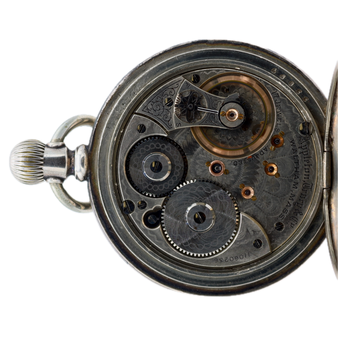 Antique 18s 1901 Appleton Tracy & Co. Pocket Watch Premier Coin Silver USA