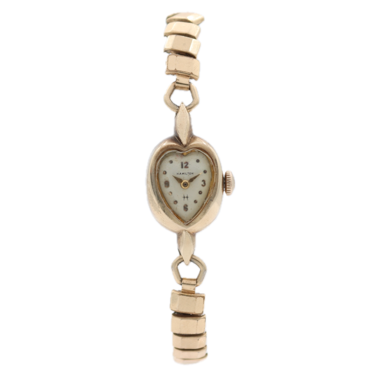 Vintage Hamilton Heart Shaped 22J Men's Mechanical Wristwatch 757 USA 10k GF