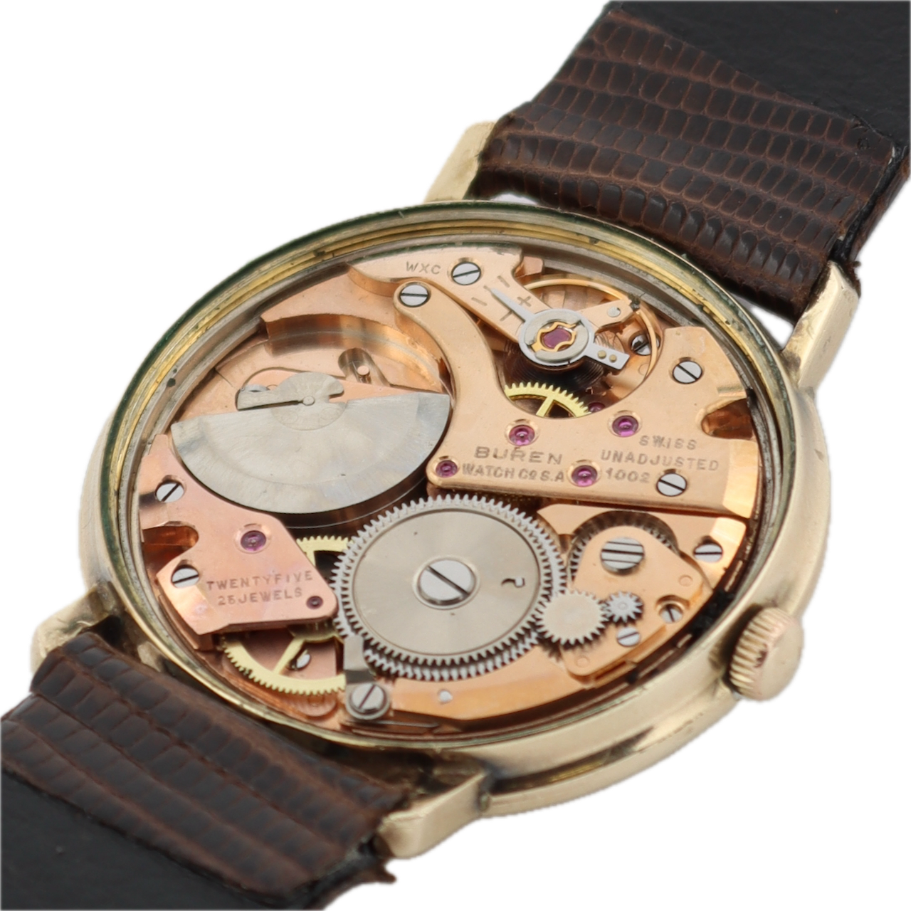 Vintage 34mm Buren Super Slender Men's Micro Rotor Automatic Wristwatch 10k RGP