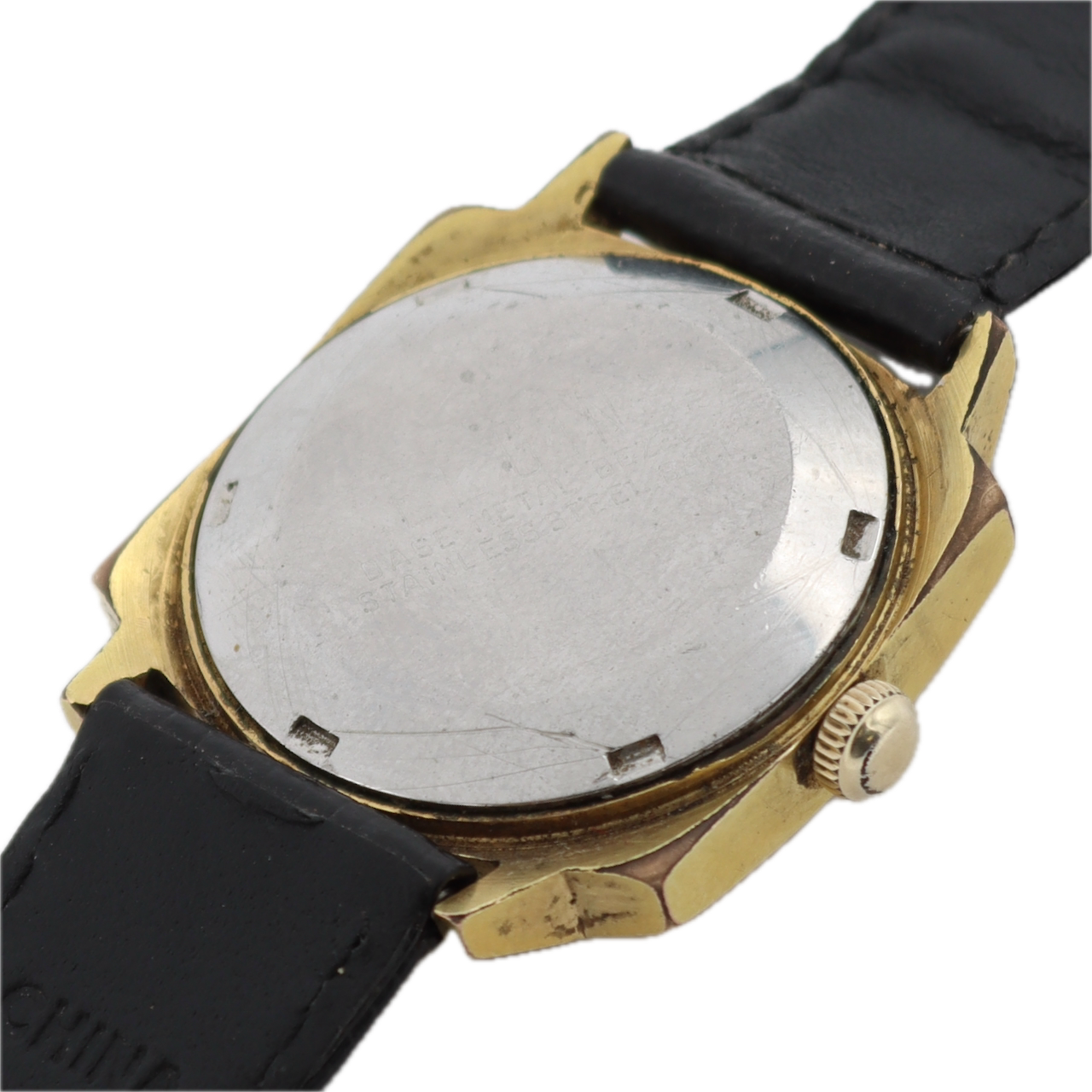 Vintage Elgin Golden TV Men's Automatic Wristwatch A.Schild 1916 Gold Tone Date