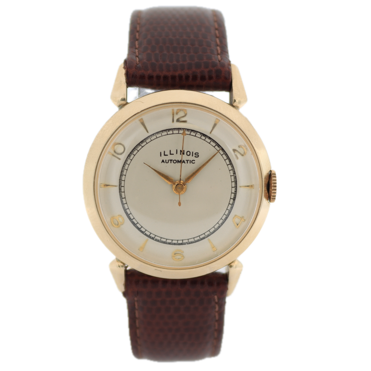 Vintage 32mm Illinois Men's Automatic Wristwatch Eterna 1248TC 10k Gold Filled