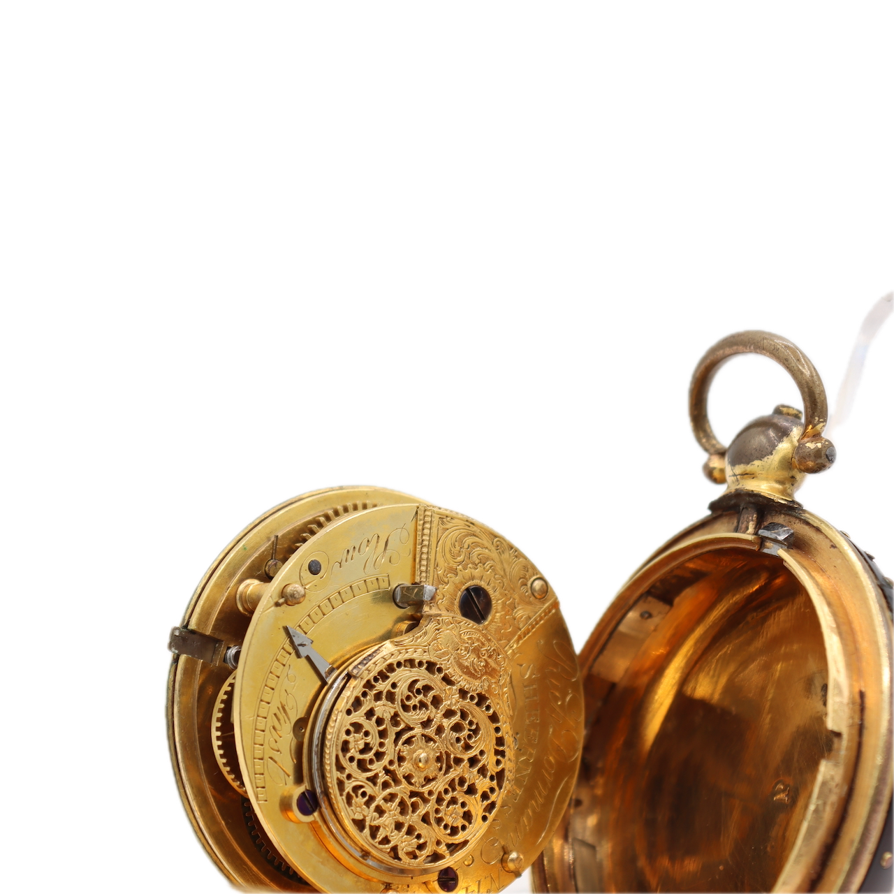 Antique Rich Dorman Sheerness Verge Fusee Hunter Pocket Watch Tortoise Shell