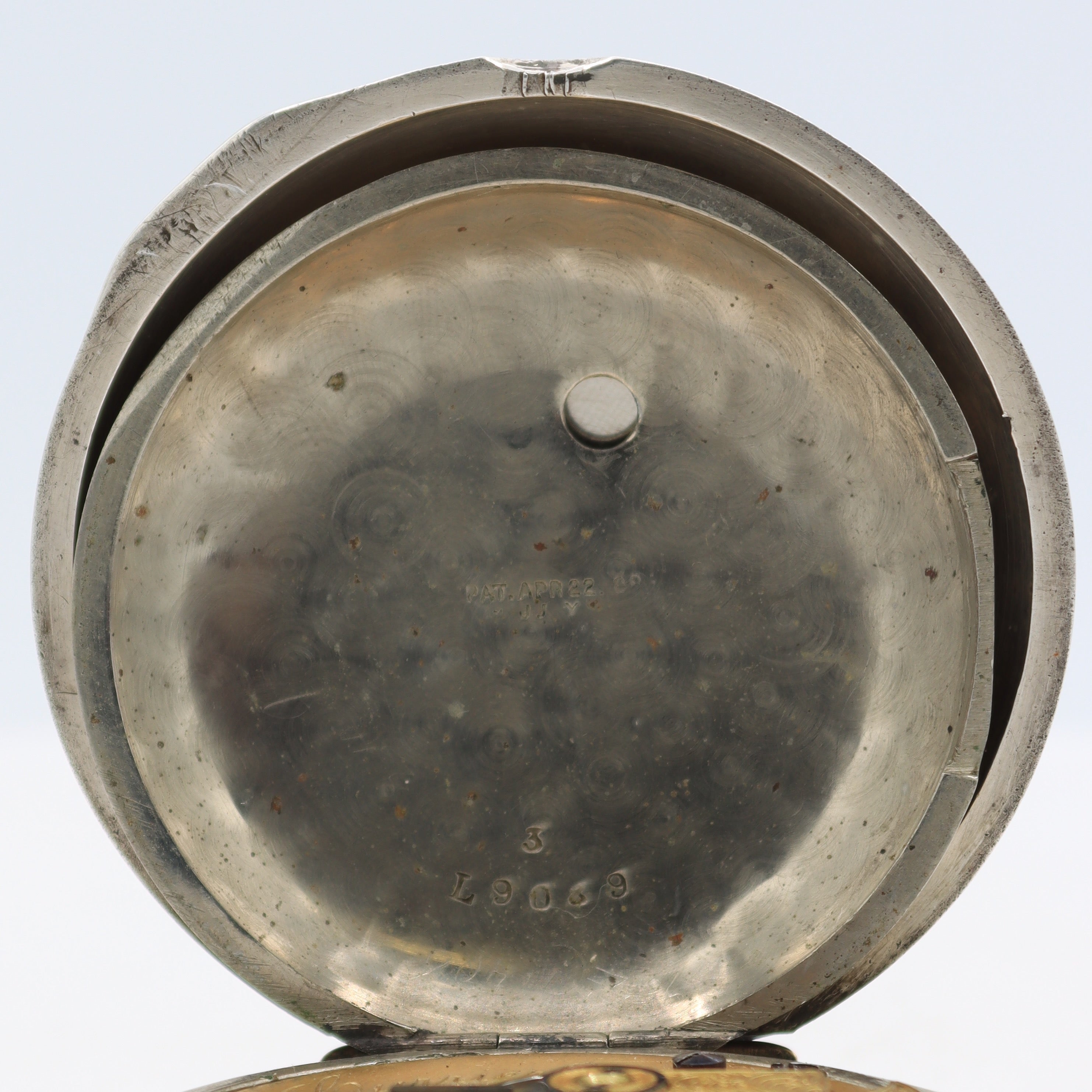 Antique 18s Illinois 13 Jewel Key Wind Pocket Watch Currier Coin Silver USA