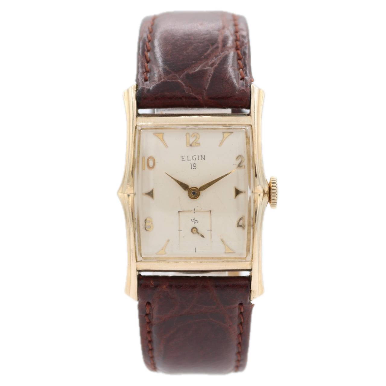 Vintage Elgin 5737G Balboa 19 Jewel Men's Mechanical Wristwatch 681 USA 10k GF