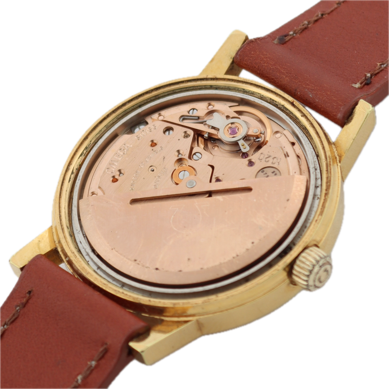 Vintage 1975 Omega 166.0117 Day Date Men's Automatic Wristwatch Gold Plated