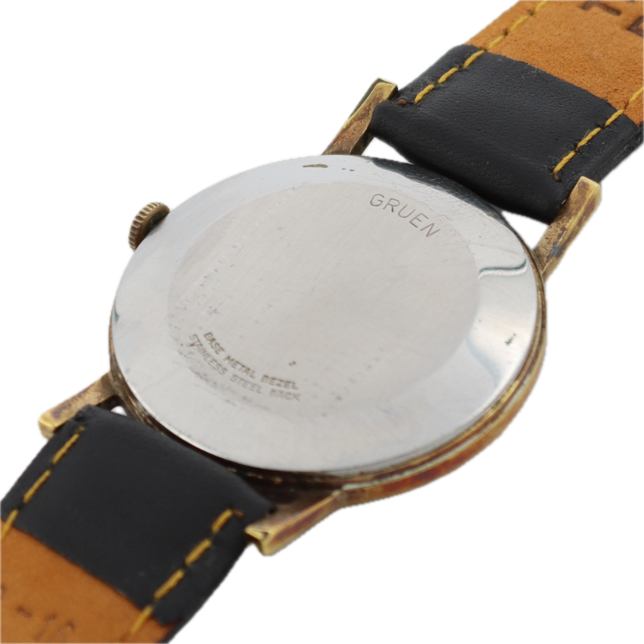 Vintage Gruen Precision James Bond Men's Mechanical Wristwatch Swiss Gold Tone