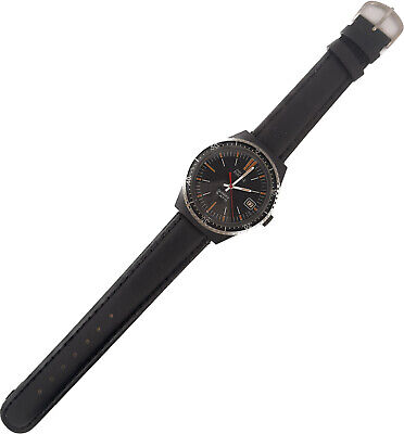 Vintage Jules Racine Diver Style Men's Quartz Wristwatch Swiss Made Steel & PVD