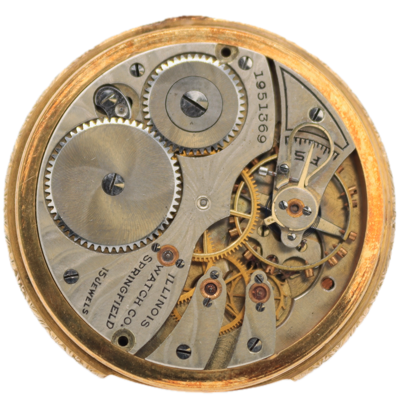 Antique 12 Size Illinois 15 Jewel Mechanical Pocket Watch 228 Gold FIlled Runs
