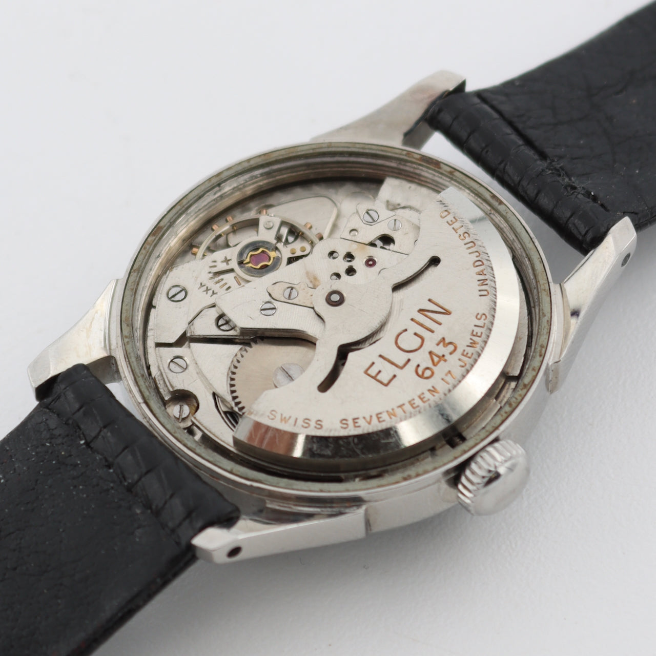 Vintage Elgin 6805 Nautilus 17 Jewel Men's Automatic Wristwatch 643 Swiss Steel