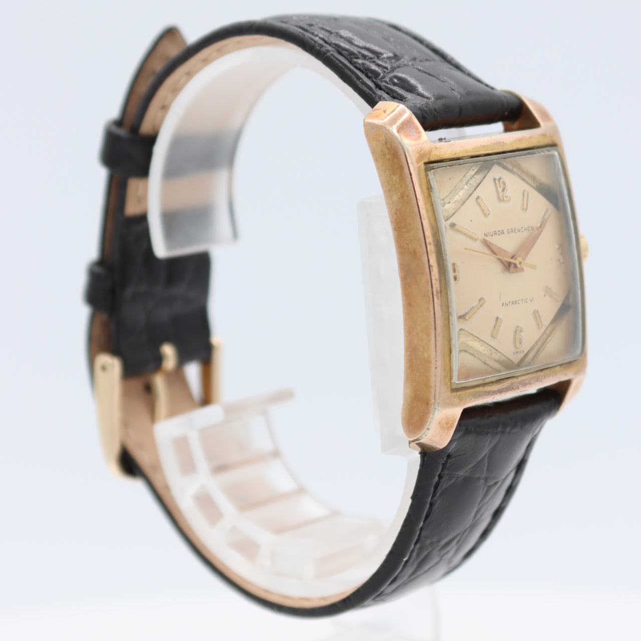Vintage Nivada Grenchen Anarctic VI Men's Automatic Wristwatch Swiss Two Tone