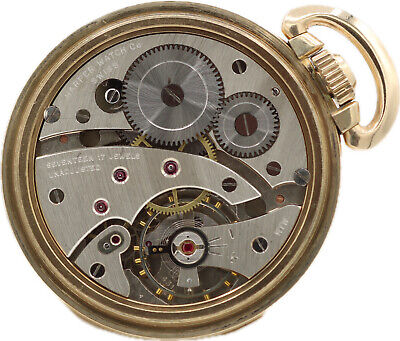 Vintage John Alden Railroad Style Mechanical Pocket Watch Unitas 431 445 10k RGP
