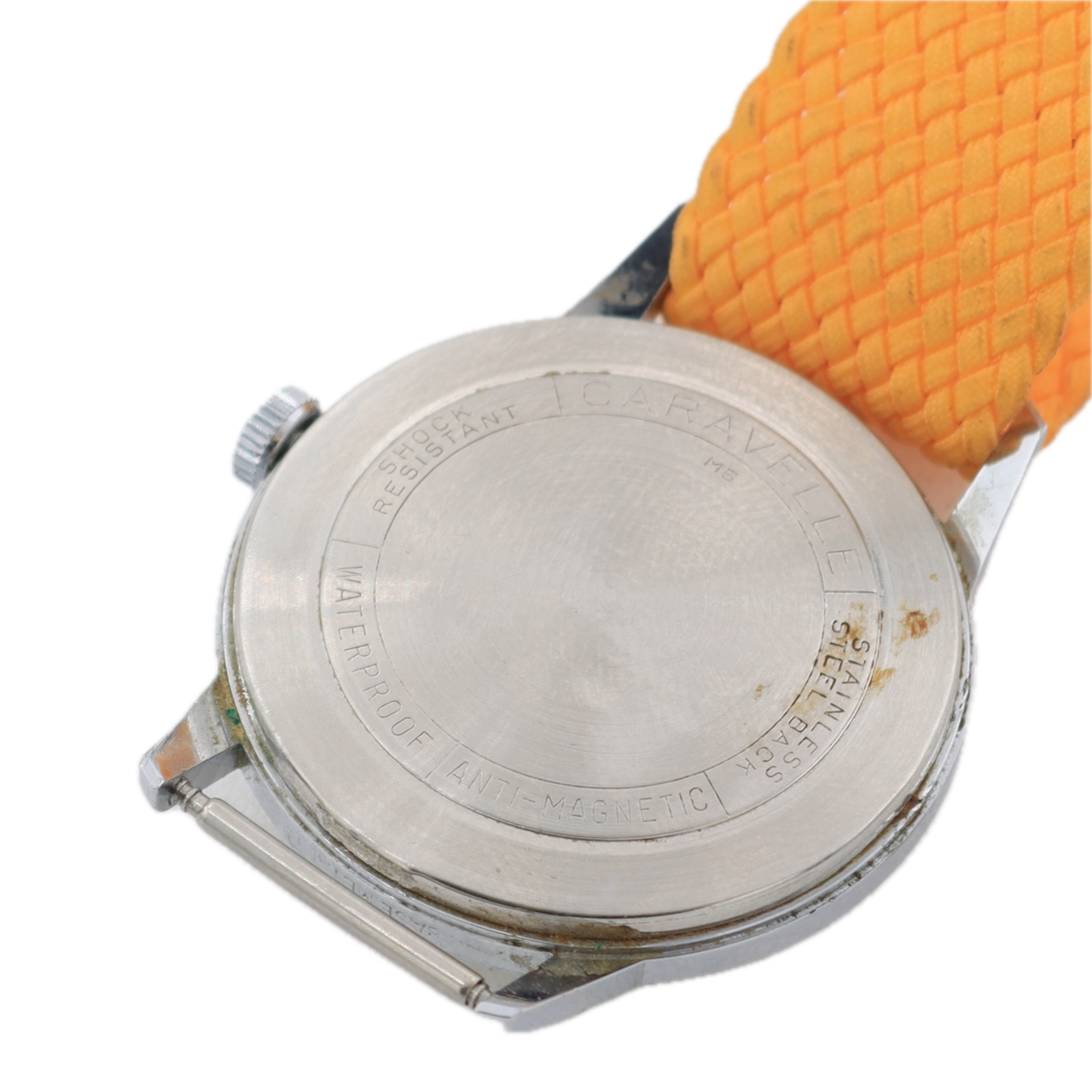 Vintage 1965 Caravelle Silver Dial Men's Mechanical Wristwatch Steel & Chrome