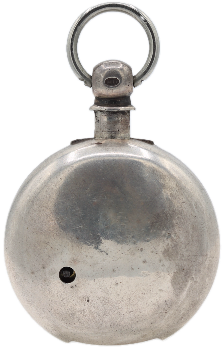 Antique Johnstone Pair Case Key Fusee Pocket Watch Liverpool Sterling Silver