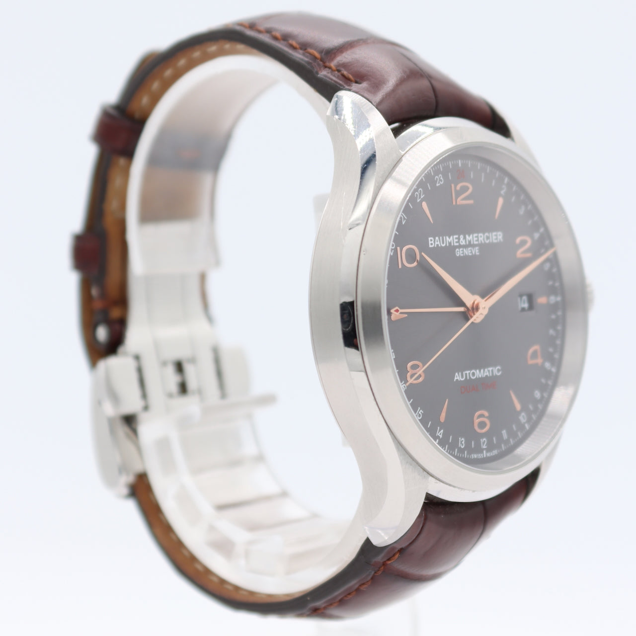 Baume & Mercier 6573 Clifton GMT Men's Wristwatch ETA 2893-2 Swiss Made