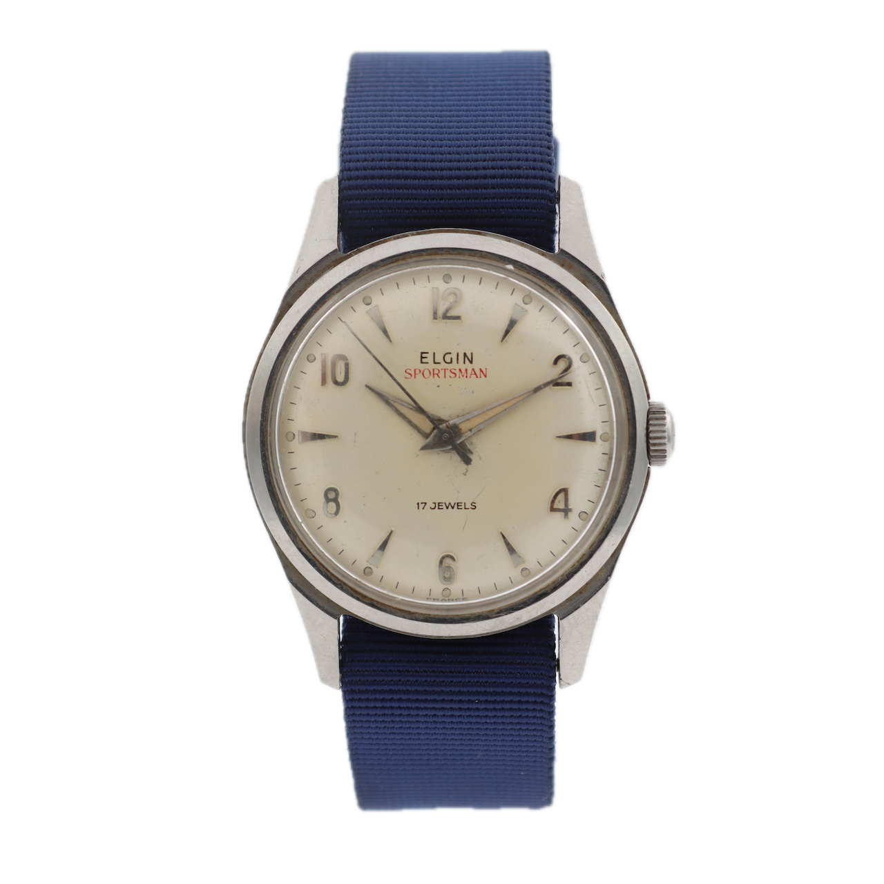 Vintage Elgin 5936S Sportsman Men's Automatic Wristwatch 720 France Steel