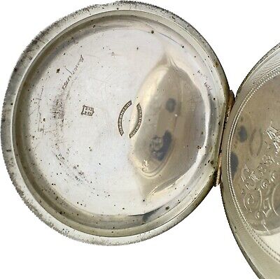 Antique 55mm Early Longines George Agassiz Hunter Pocket Watch Coin Silver Rare