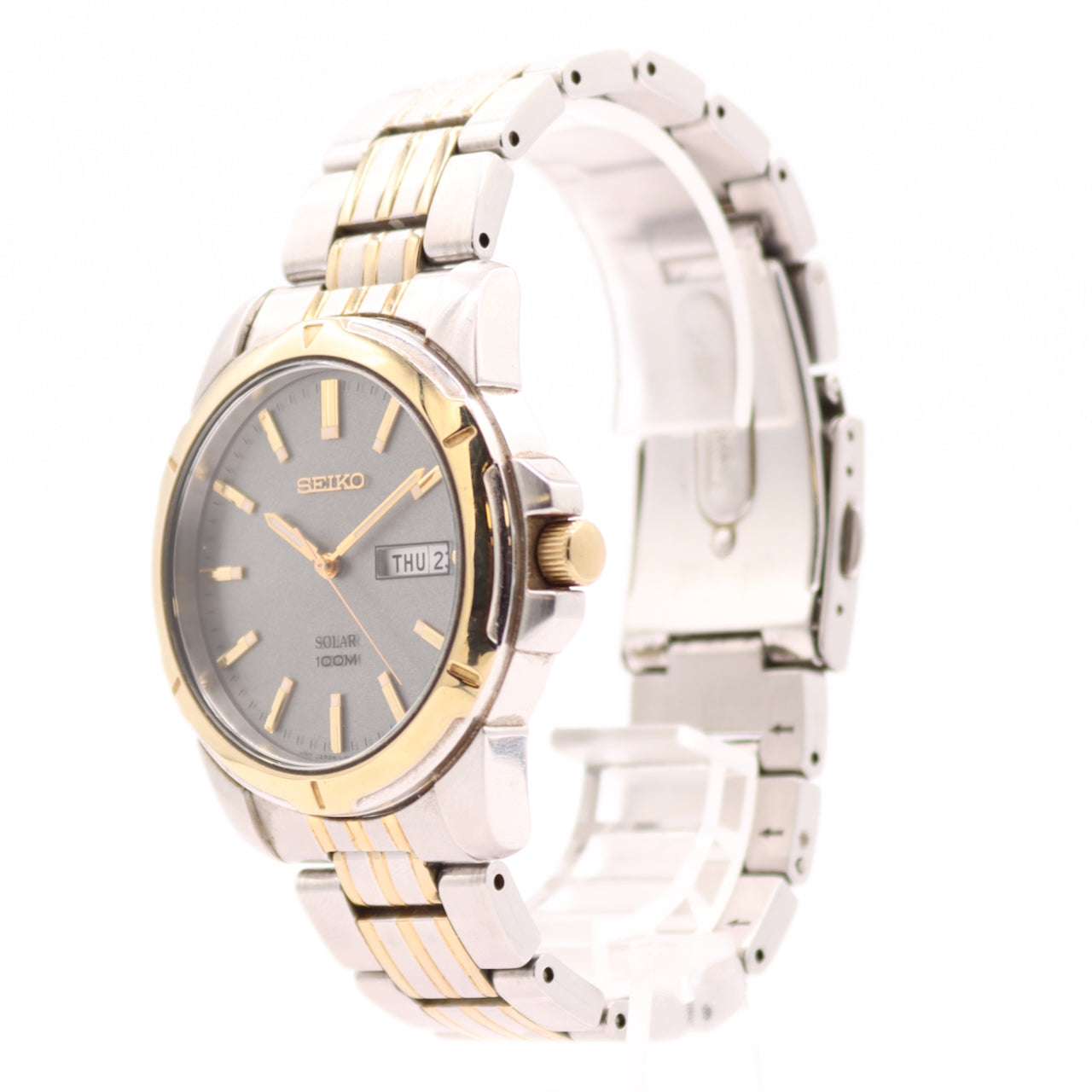 Vintage Seiko Solar 100M Two-Tone V158-0AD0