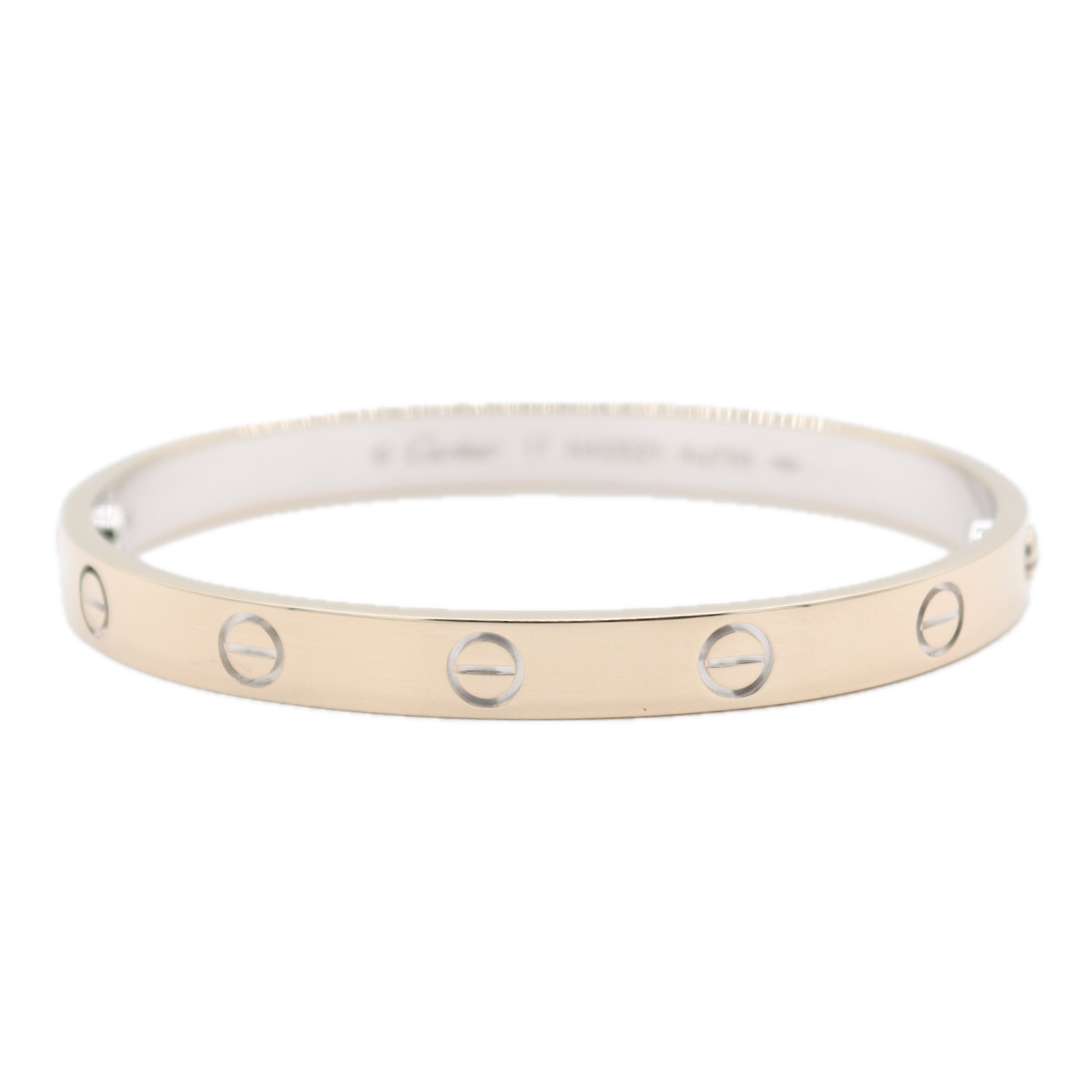 17cm Cartier LOVE Ladies Bracelet 18k White Gold W/Box and W. Gold Screw Driver