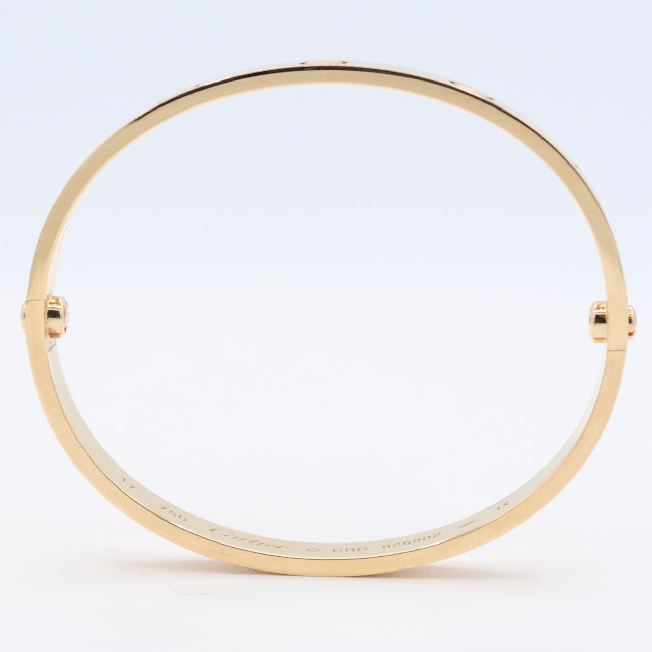 17cm Cartier LOVE Ladies Bracelet 18k Yellow Gold W/ Box and Gold Screw Driver