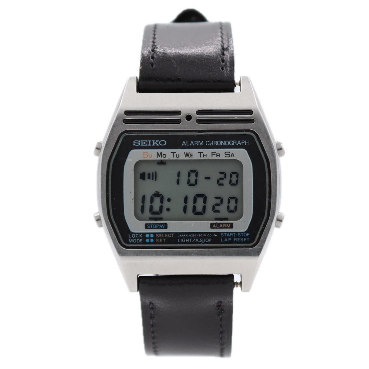SEIKO ALARM CHRONOGRAPH デジタル腕時計 本体 Seiko A257-5010 Alarm Chronograph Men's Digital LCD Wristwatch Steel W