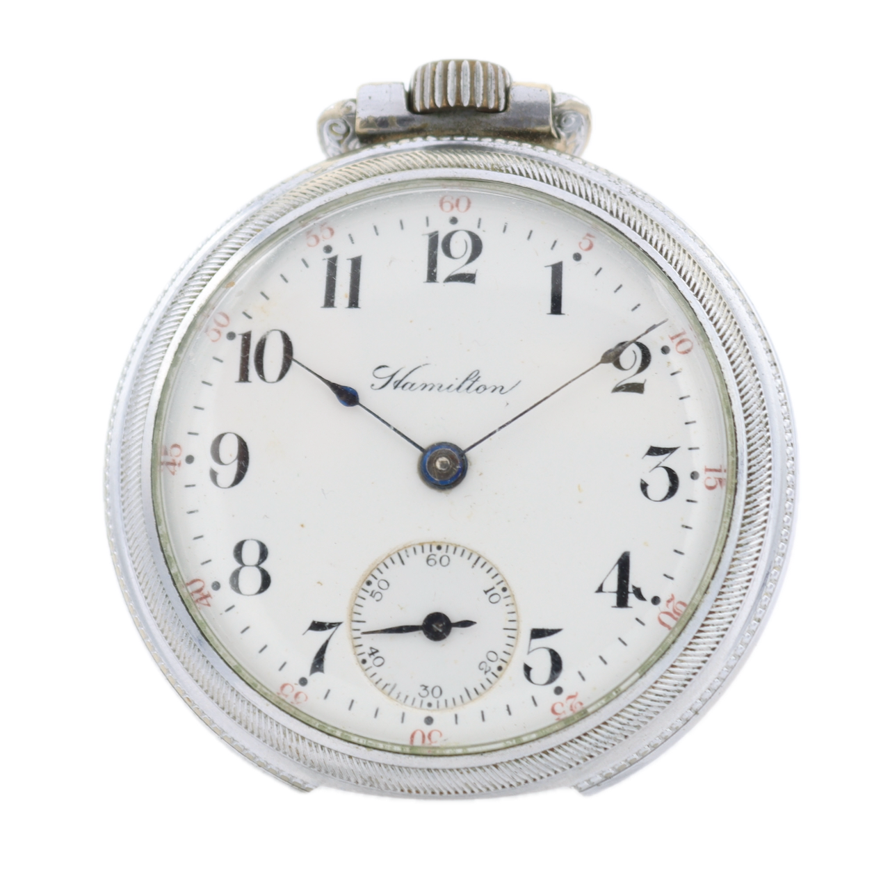 Antique 18s 1907 Hamilton 17 Jewel Mechanical Pocket Watch 924 Chrome USA