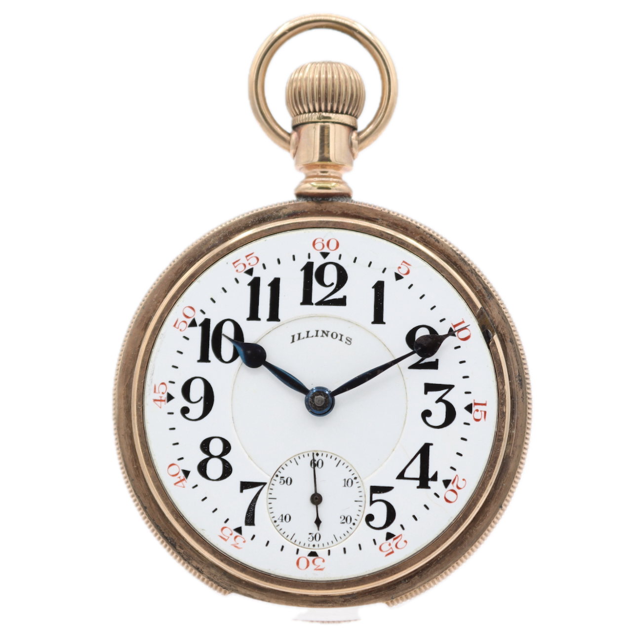 Antique 18s 1918 Illinois 21j Railroad Pocket Watch Bunn Special 20 Year GF