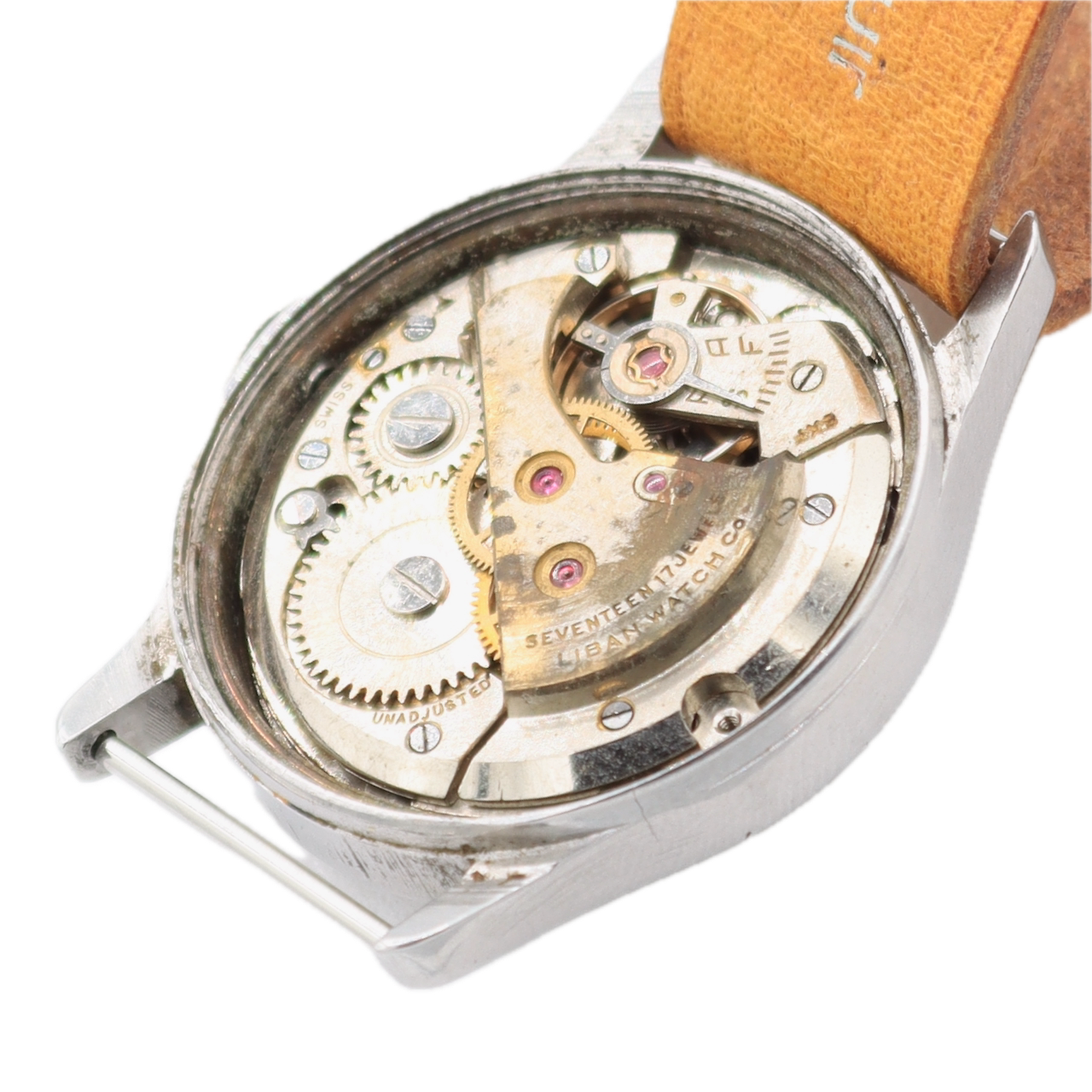 Vintage 29mm Liban 17 Jewel Men's Mechanical Wristwatch Swiss Stainless Steel