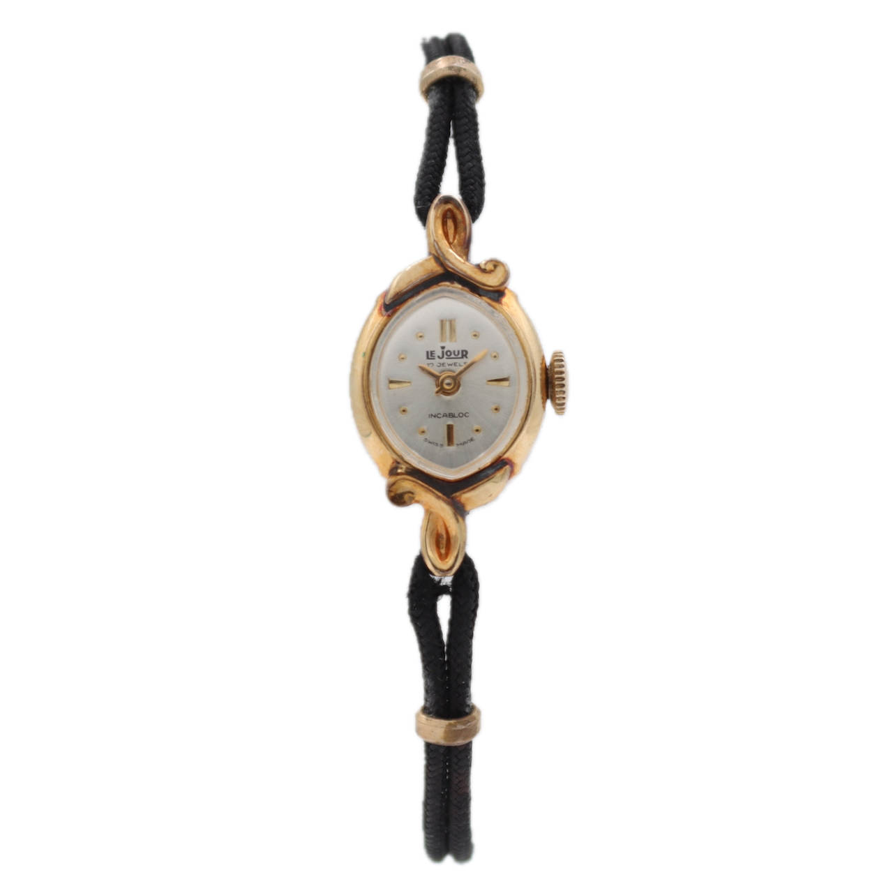 Vintage Le Jour Cocktail Ladies Mechanical Wristwatch AS 1677 Swiss 10k RGP NOS