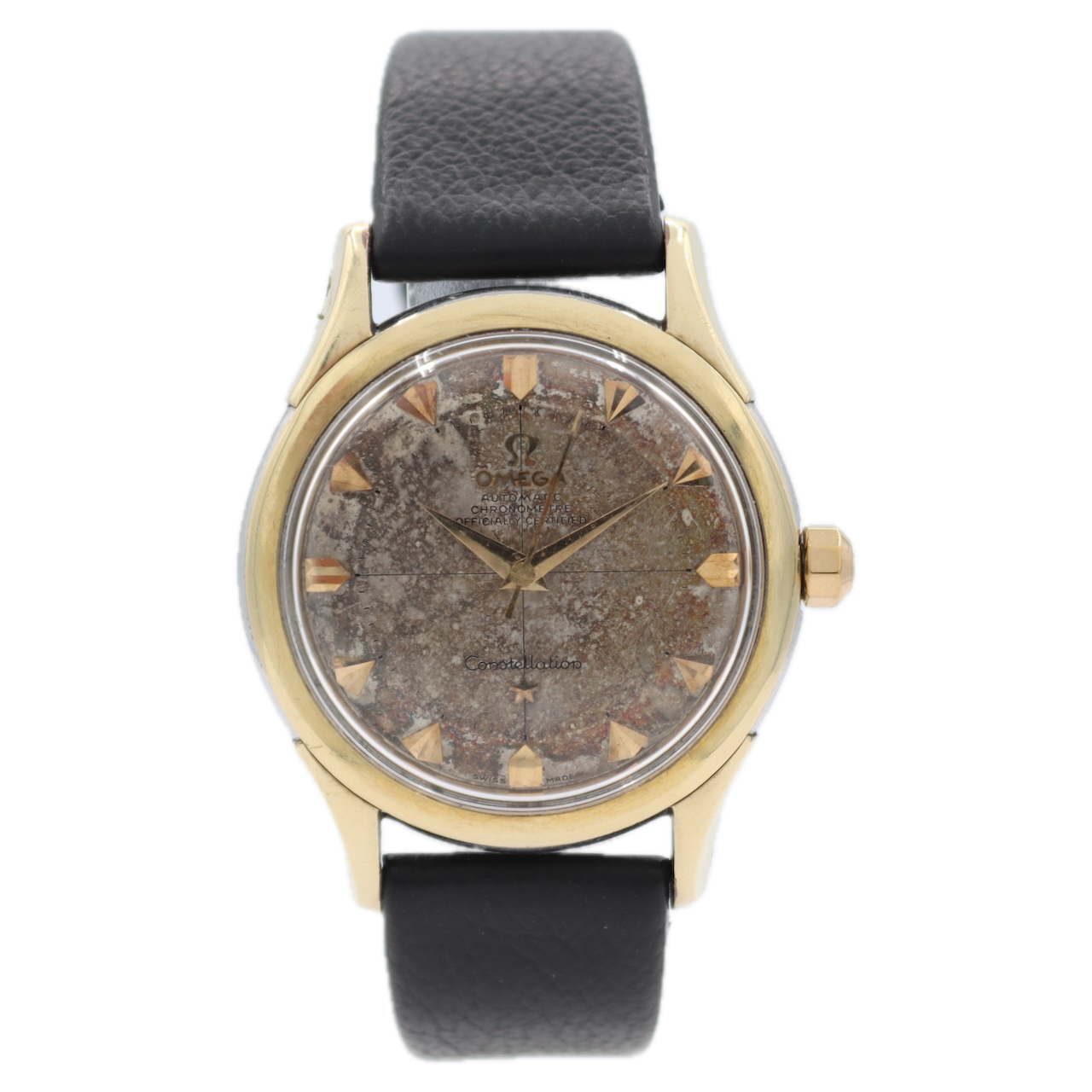 1956 Omega 2852-1SC Constellation Pie Pan Men's Wristwatch 505 Gold Capped