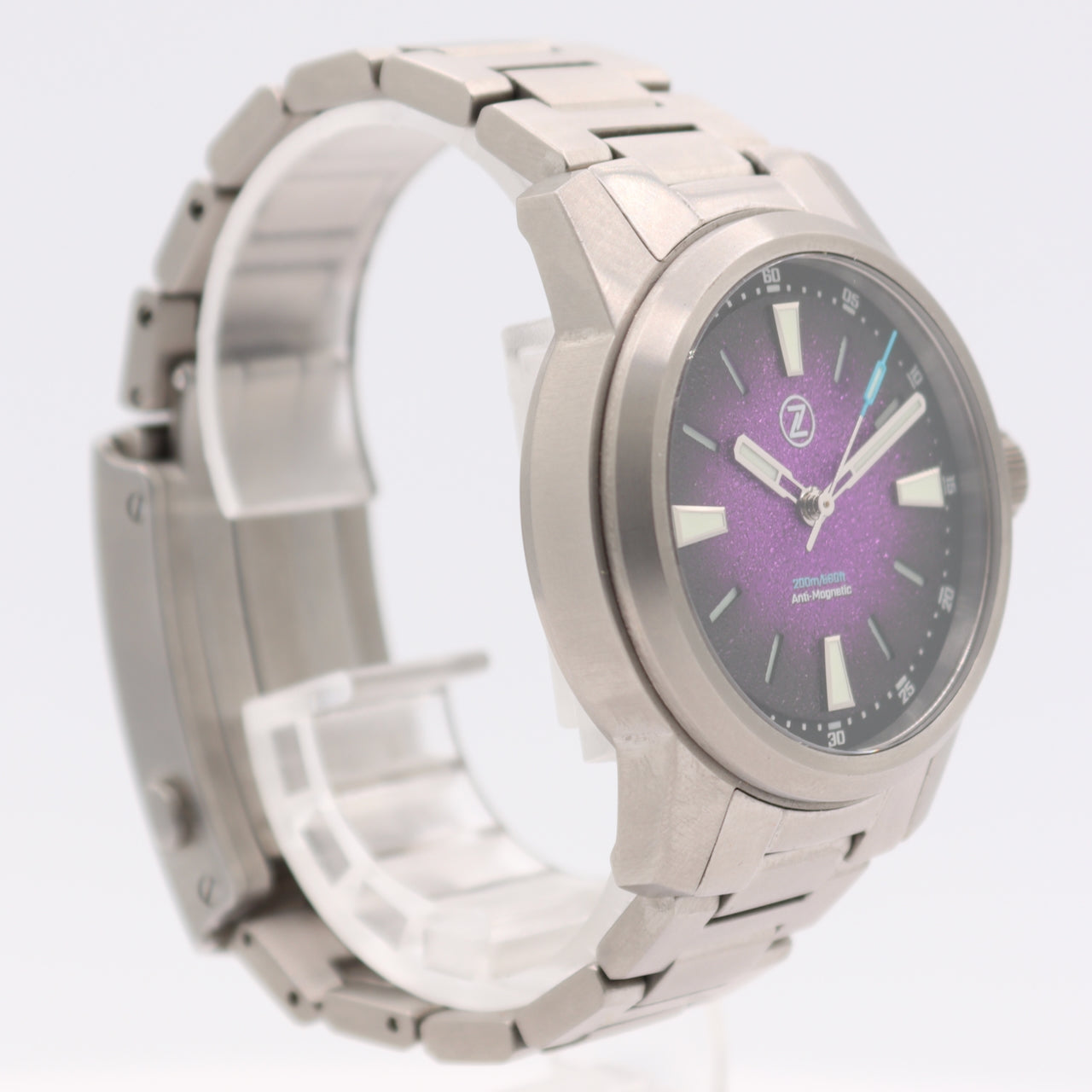 38mm Zelos Aurora Field TI "Nebula" Men's Automatic Wristwatch Titanium w Box