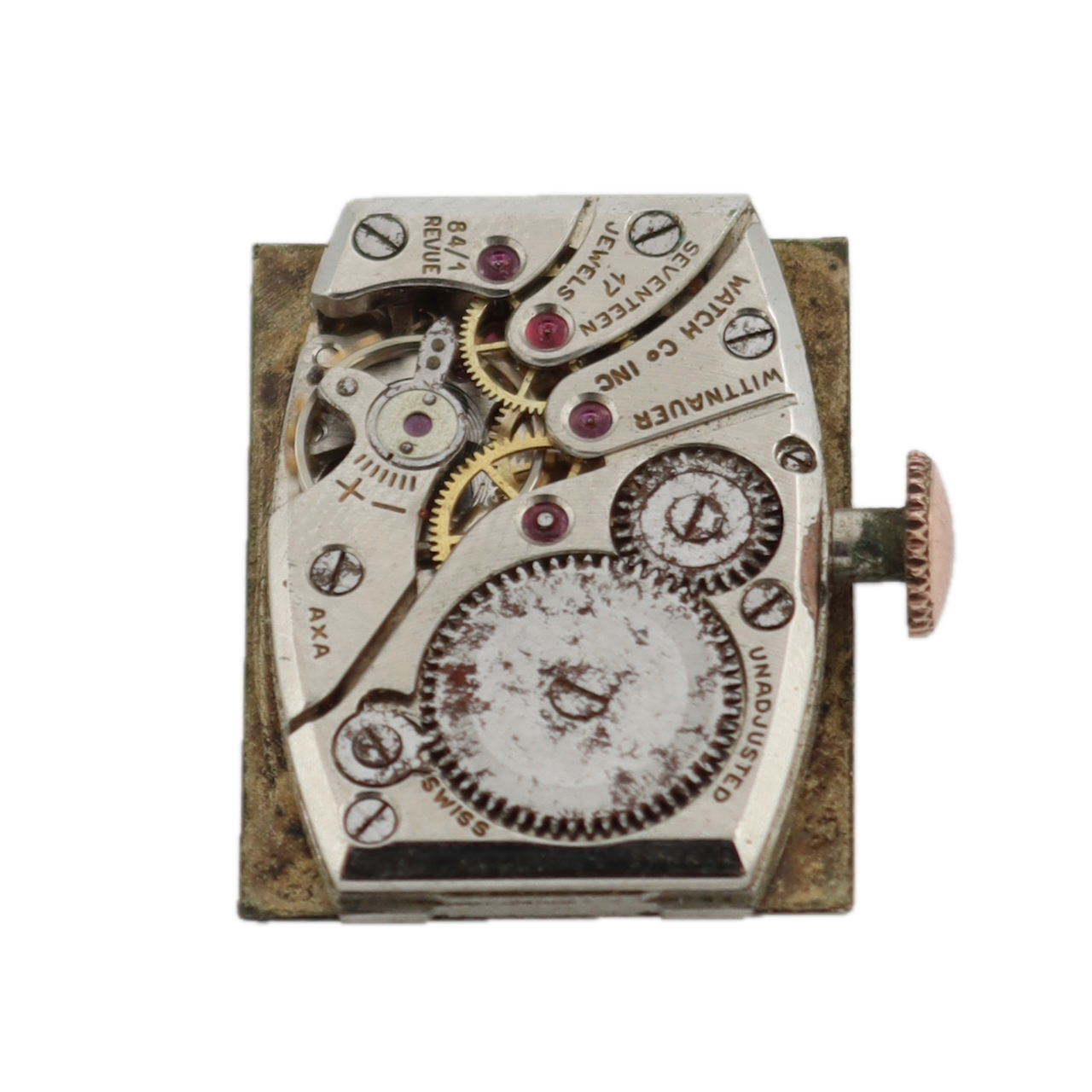 Vintage 23mm Wittnauer Sunburst 17j Men's Mechanical Wristwatch AXA 84/1 Revue