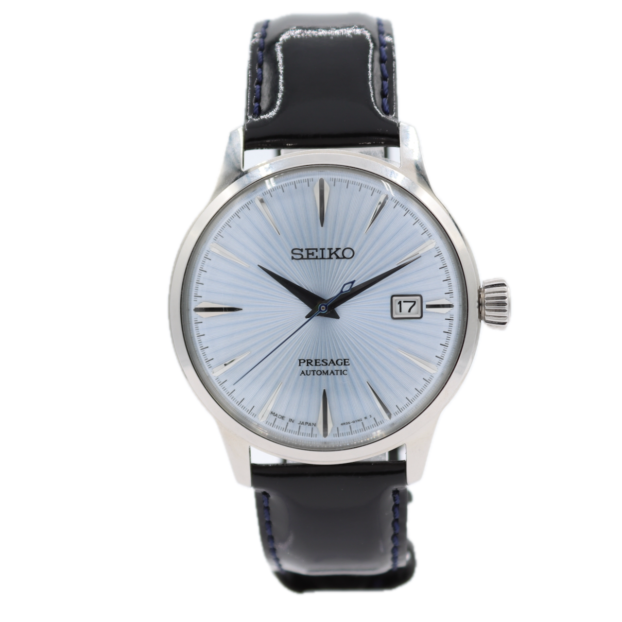 40.5mm Seiko SRPE19 Presage Date Men's Automatic Wristwatch 4R35B Japan W/ Box