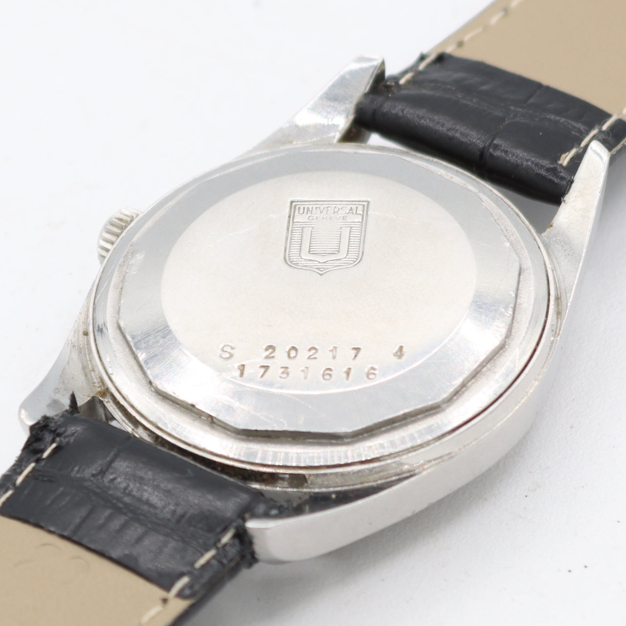 Vintage Universal Geneve Polerouter Gilt Dial Bombay Lugs Men's Wristwatch