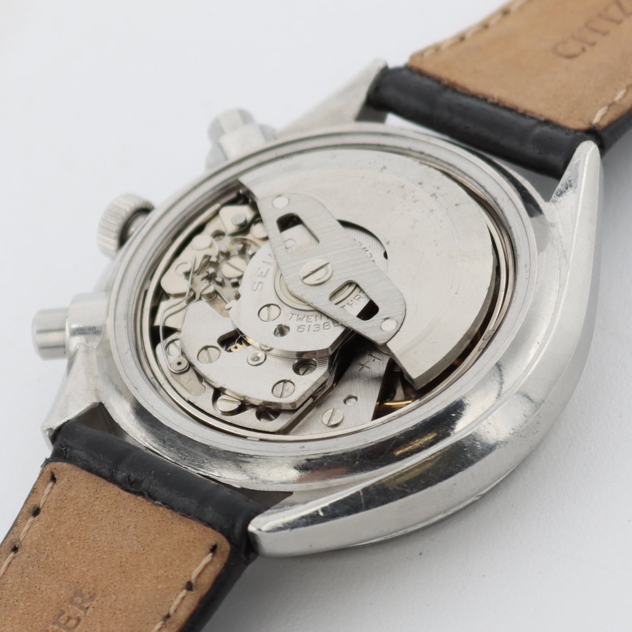 Vintage 40mm Seiko 6138-8000 Baby Panda Men's Chronograph Wristwatch 6138B Steel