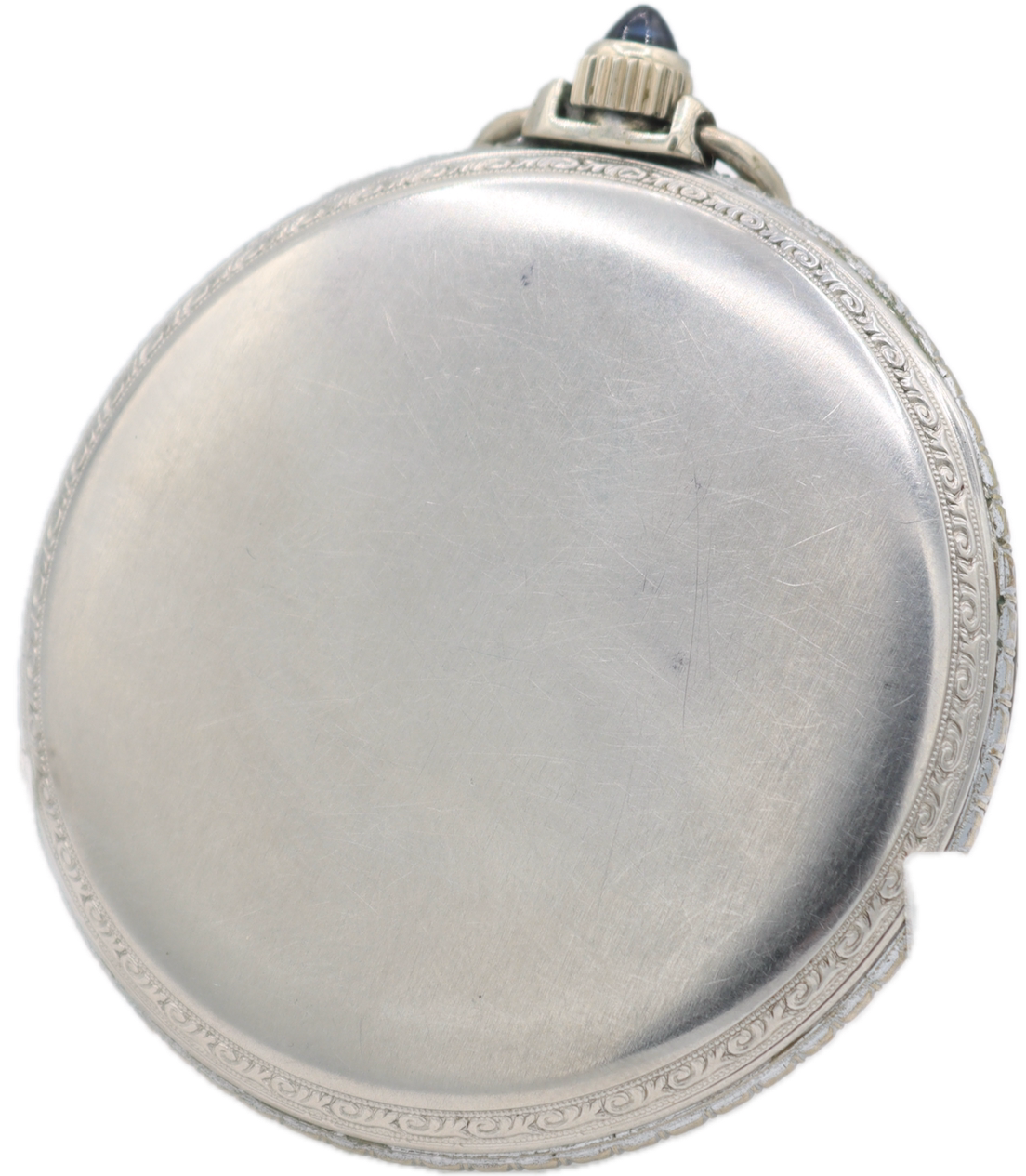 Antique 12s Hallmark Engraved Edge 17 Jewel Mechanical Pocket Watch USA