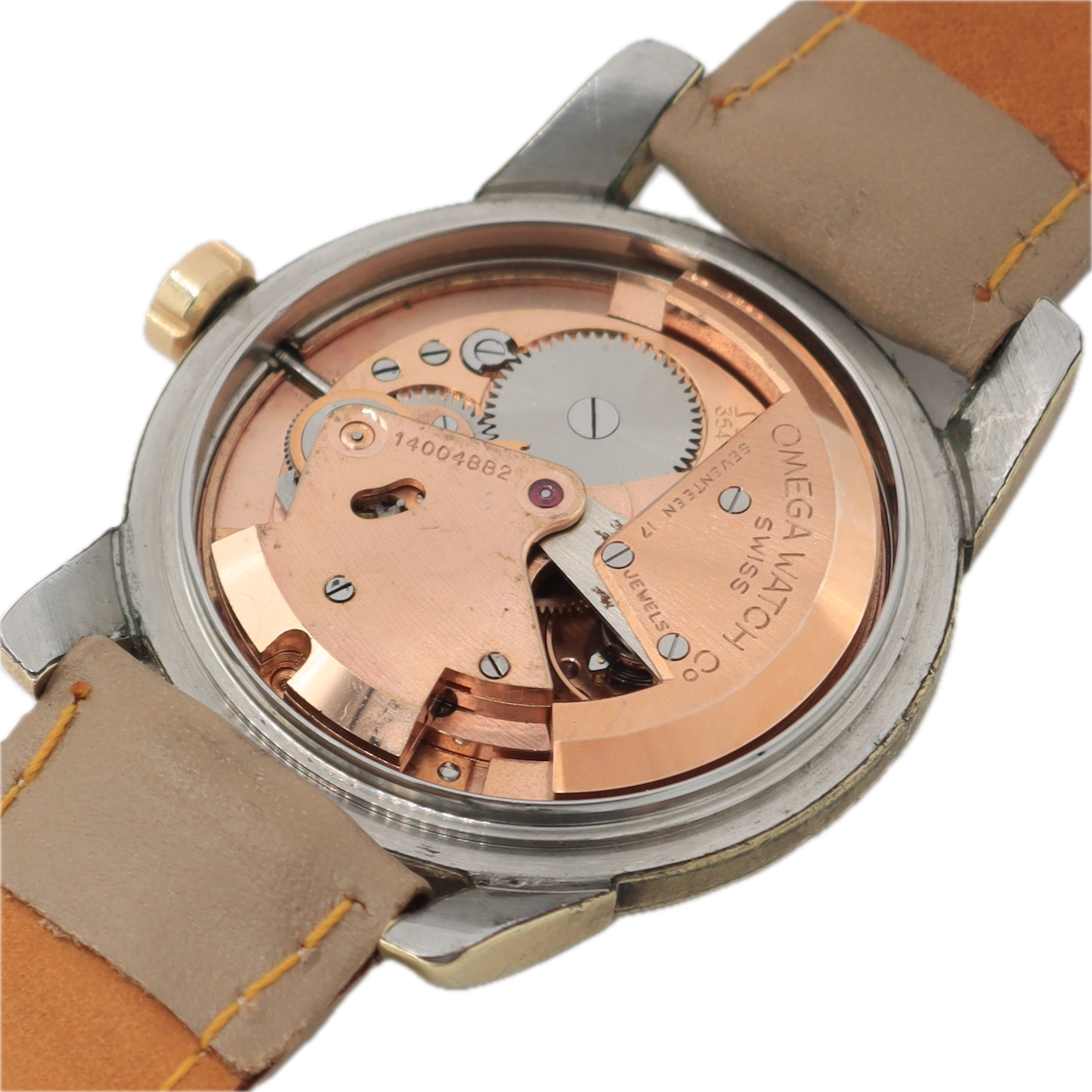 Vintage Omega Seamaster Crosshair Waffle Men's Bumper Auto Wristwatch Serviced