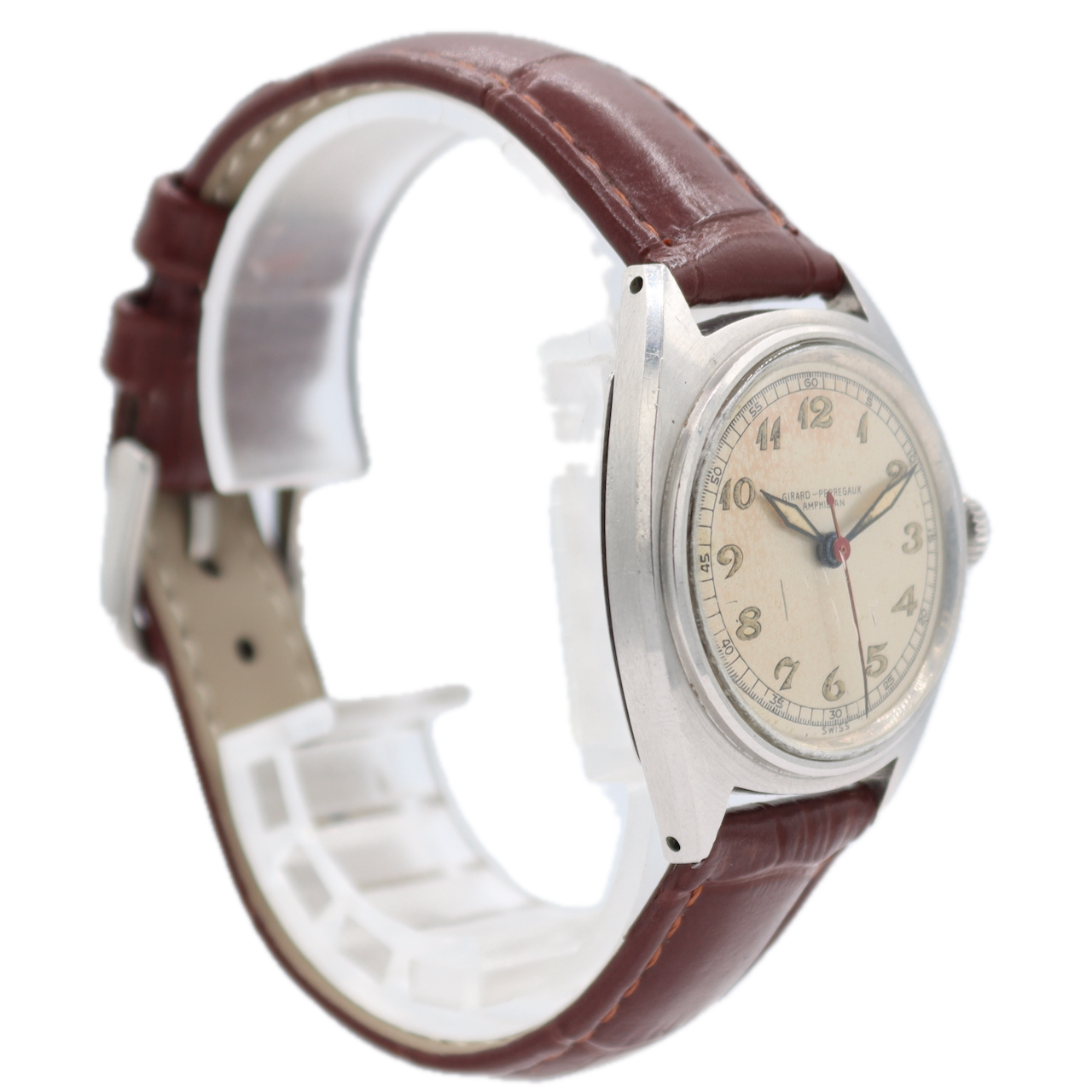 Vintage 30mm Girard-Perregaux Amphibian 17j Men's Mechanical Wristwatch Swiss
