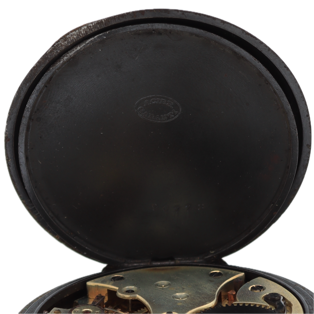 Antique Union-Horlogere Depose Mechanical Pocket Watch w/ Box PVD Swiss