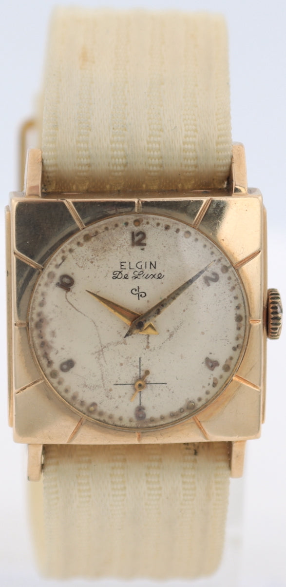Vintage Elgin 5729 Harland Men's Mechanical Wristwatch 519 USA 10k Gold Filled