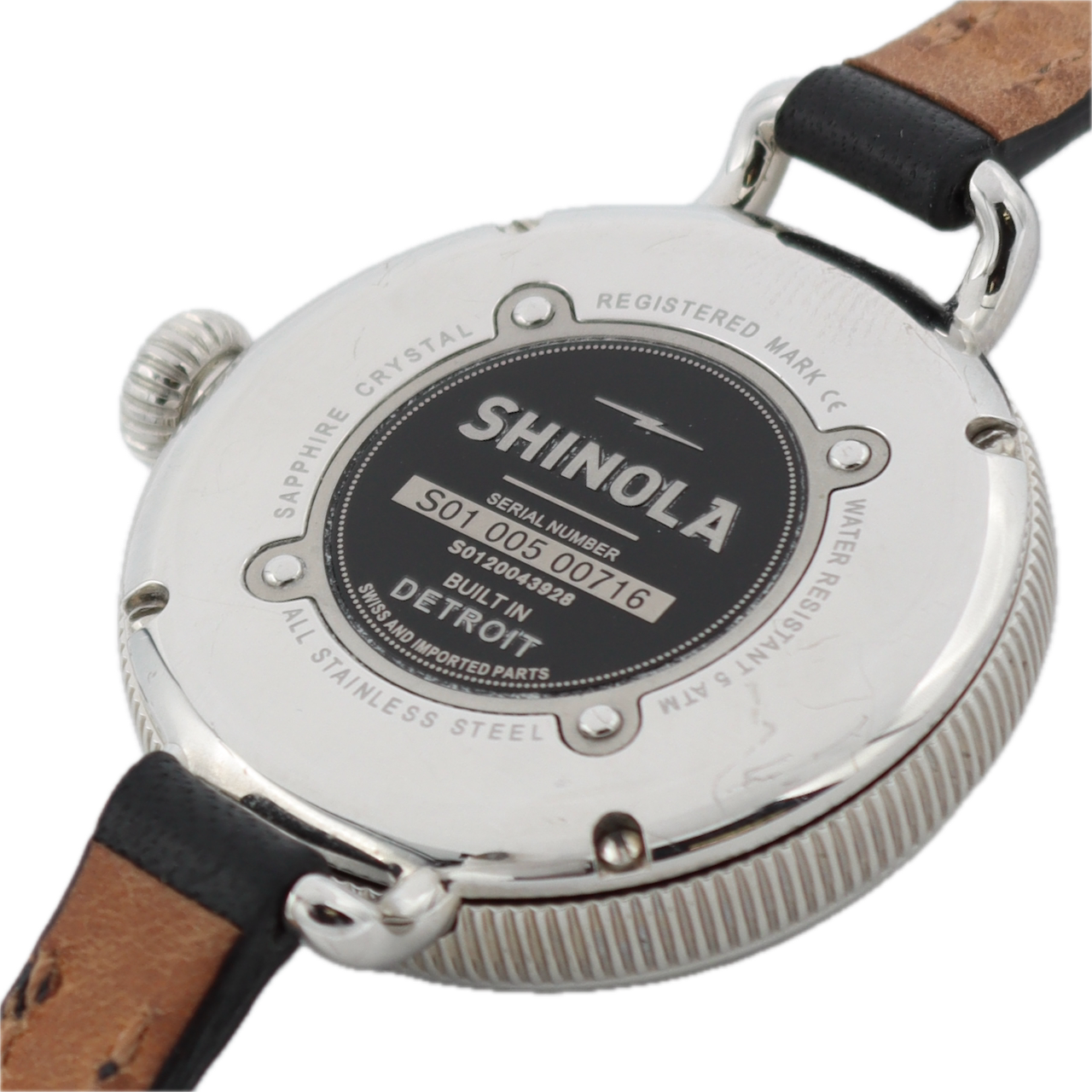 Vintage 34mm Shinola Birdy Black Ladies Quartz Wristwatch Argonite-775 USA