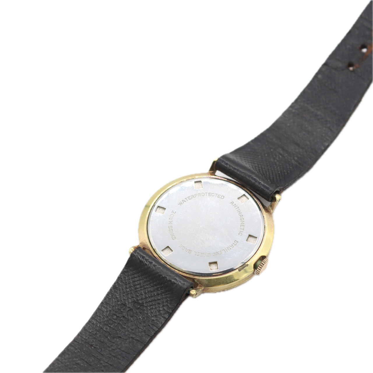 Vintage Silvana Crosshair Dial Men's Mechanical Wristwatch 2408 Swiss Gold Tone