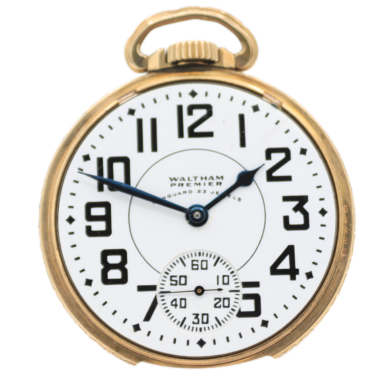 Antique 16s Waltham Checkerboard 23J Railroad Pocket Watch Vanguard 10k RGP