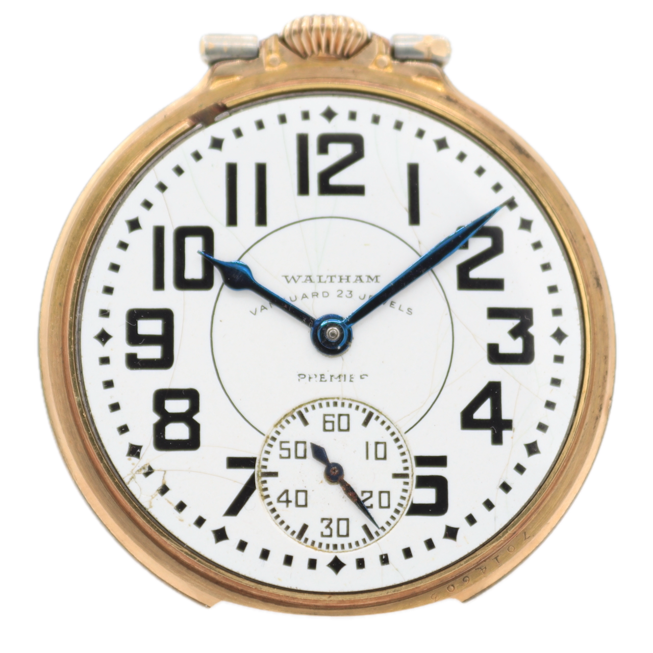 Vintage 16s 1937 Waltham Vanguard 23 Jewel Railroad Pocket Watch 1623 10 YR GF
