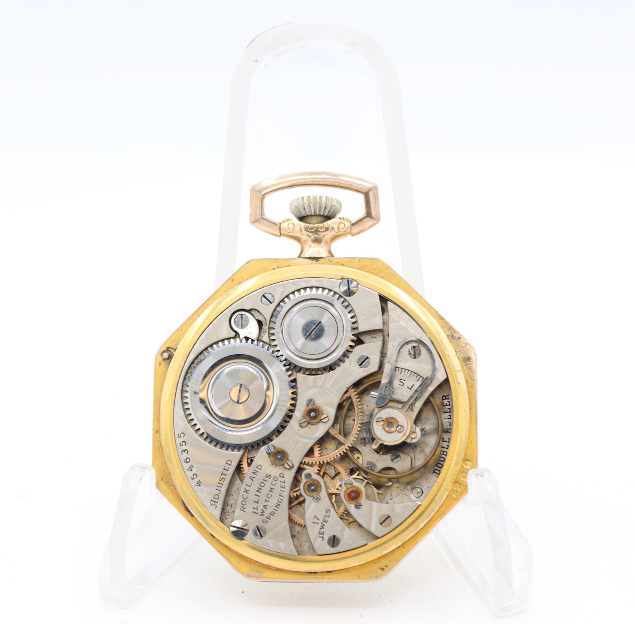 Vintage 12s 1925 Illinois 17 Jewel Mechanical Pocket Watch 415 Gold Filled