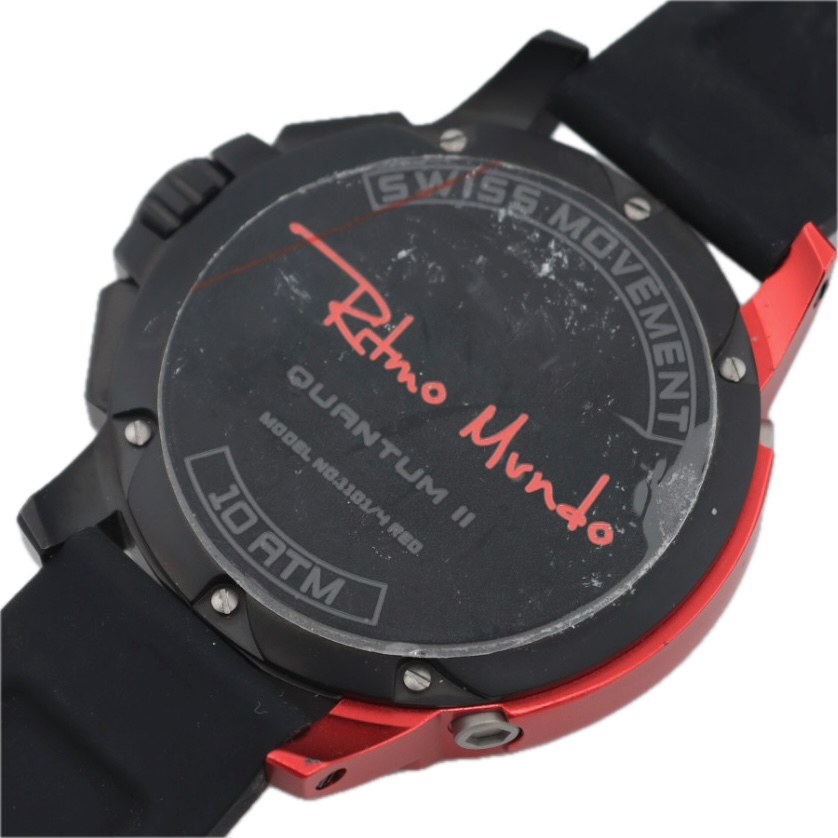 Ritmo Mundo 1101/4 RED Quantum II Men's Quartz Chronograph Wristwatch Steel
