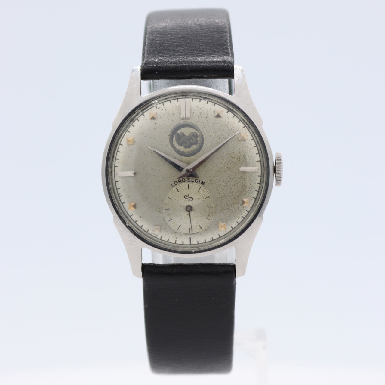 Vintage 1953 Lord Elgin 4902 US Steel Men's Mechanical Wristwatch 680 USA Steel