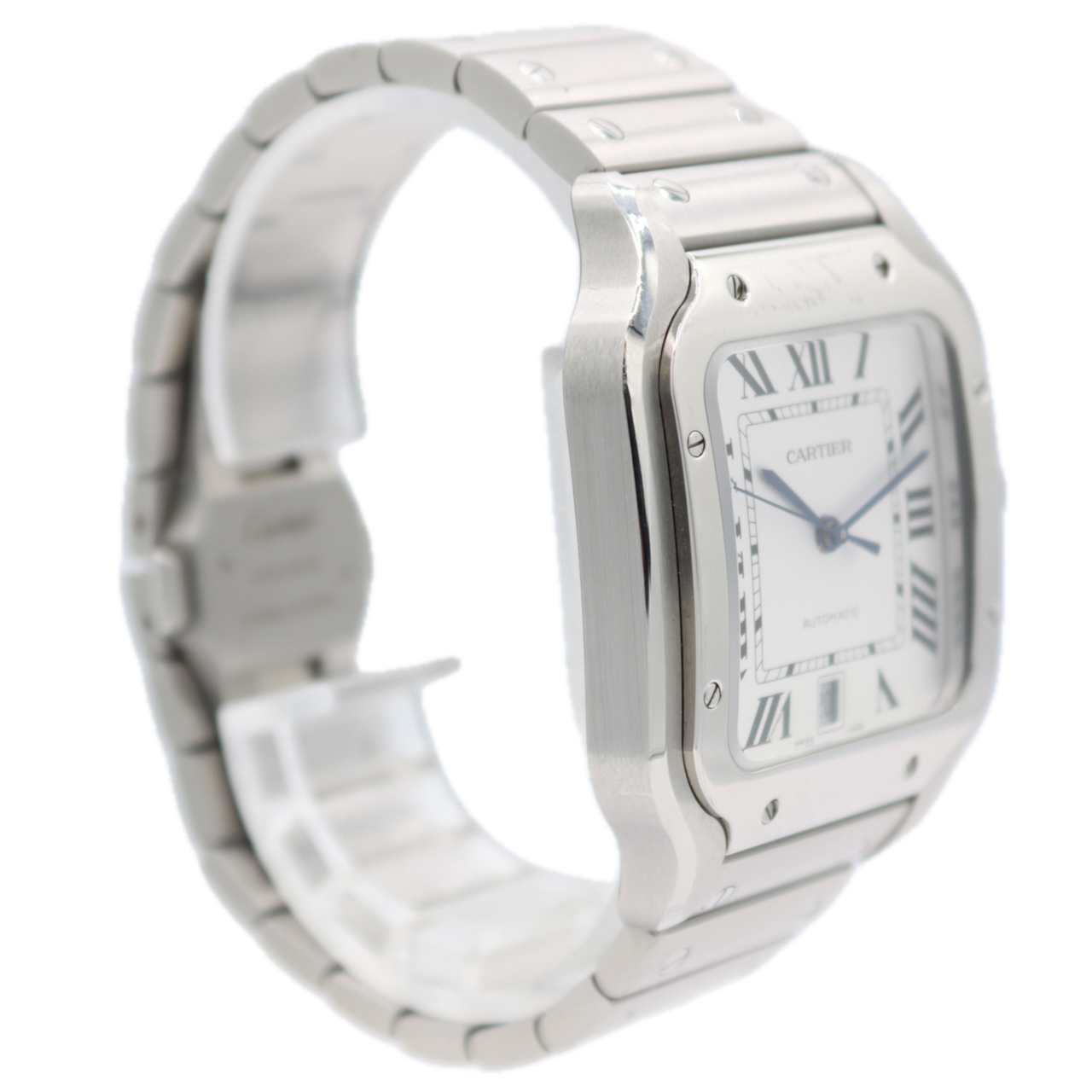 Cartier WSSA0018 Santos De Cartier Men's Automatic Wristwatch 1847Mc Swiss Steel