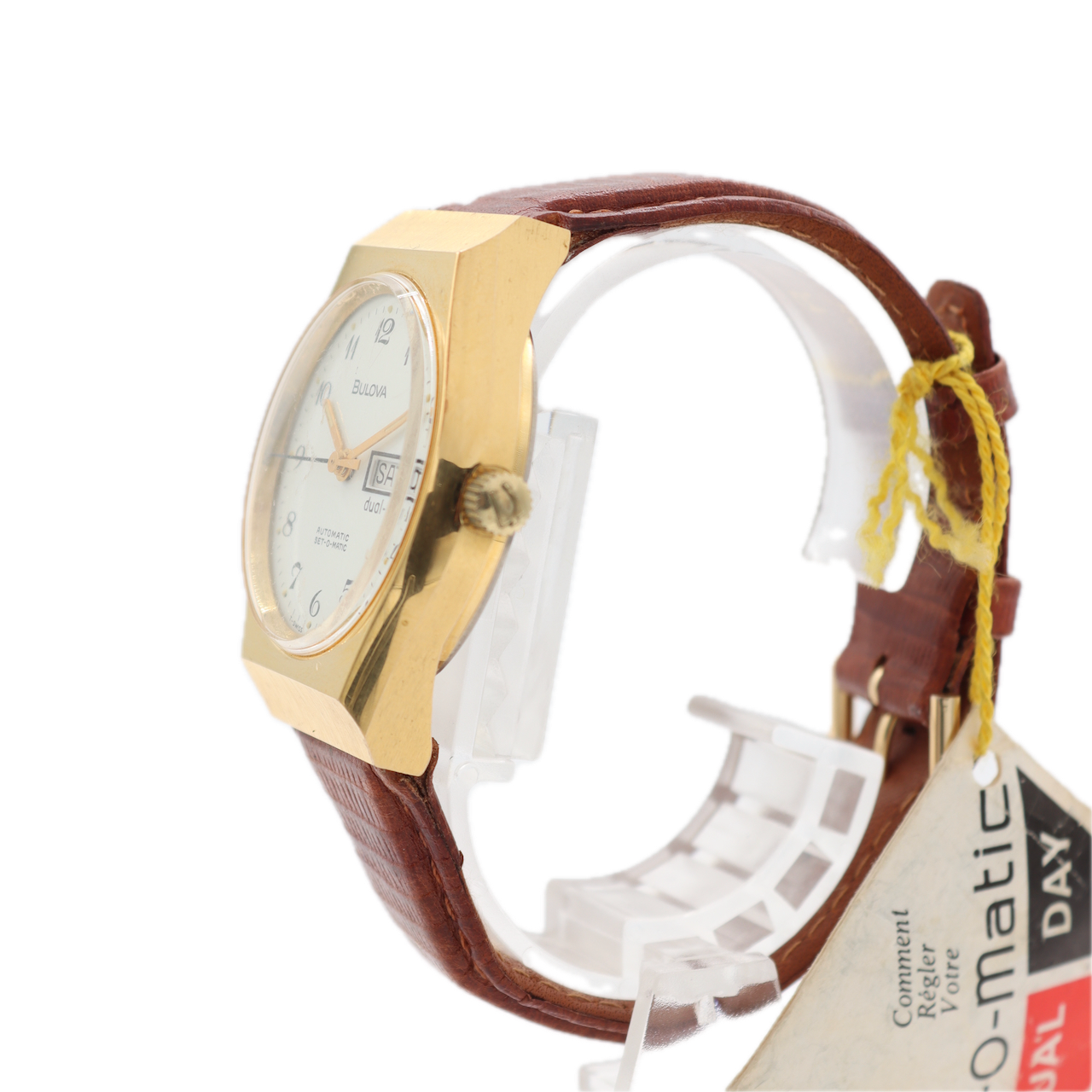 Vintage 34mm Bulova Dual Day Set-O-Matic Men's Automatic Wristwatch Swiss